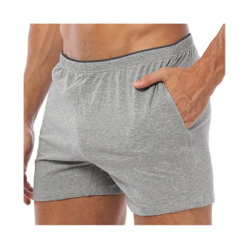 Men Wear Boxers Sleep Shorts 4-way Stretch Cotton Fabric Good Sweat Absorption Customized Sports Man Home Pants 1