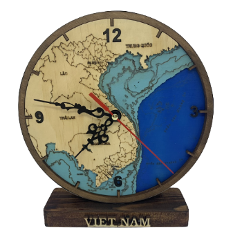 Quy Nhon Desktop Clock Good Price Art Decor For Desk Use Customized Packaging Made In Vietnam Manufacturer Hot 5