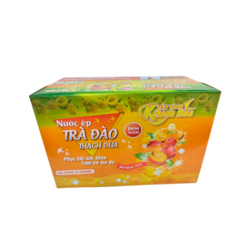 Fast Delivery Coconut Jelly Peach Tea Juice Flavored Beverage Iso Packed In Box From Vietnam Manufacturer