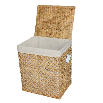 High Quality Water Hyacinth Hampers Floral Weaving And Rice Nut Lid Stocked Laundry Storage Water Hyacinth Customized 3