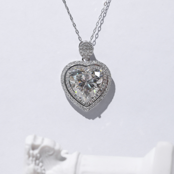 Heart Pendant Diamond VGEMS Charm 925 Sterling Silber Hip Hop VVS Iced Out Baguette Moissanite Charm From Vietnam Manufacturer 2