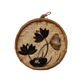 Special Item Painting With Dried Coconut Materials Handmade Crafts Decoration Vintage Packed In Box Made In Vietnam Manufacturer