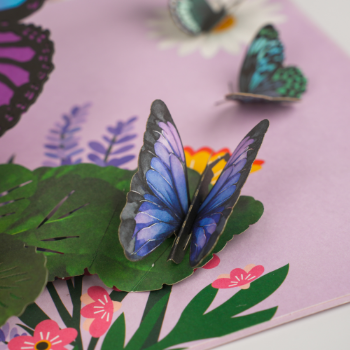 Mother Day Butterfly Card 3D Pop Up Unique Design Whole Creative Oem Odm Colorful Flower Good Price Customized From Vietnam 3