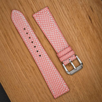 The Karung snake watch strap is made in Vietnam with elastic hook and loop fasteners for mass export. 1