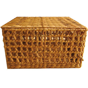 Good Quality Set Of 3 Water Hyacinth Boxes Mixed Rice Nut Flat And Karo Weaving Square Boxes Come With Unique Locks Storage 4