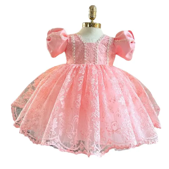 2Nhung Nguyen Princess Dress Comfortable Short Bow Silk Dress Big Size Kids Made Vietnam OEM ODM Plain Dyed Baby Girl Summer
