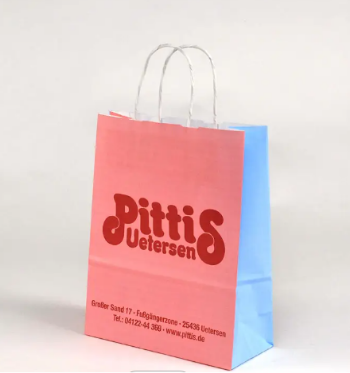 Biggest clearance day custom Print Logo Carrier Kraft Paper Bag To Go Restaurant Food Delivery Packaging Takeout Takeaway Lunch 3