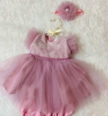 Elegant Newborn Dress Good Choice New Design Using For Baby Girl Pack In Plastic Bag Made In Vietnam Manufacturer High Grade Product 2