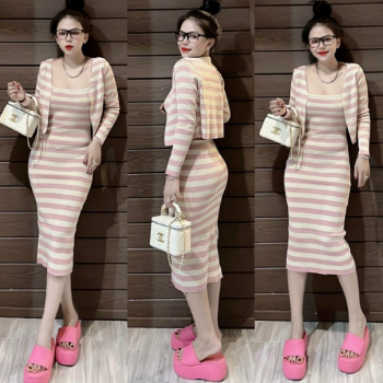 Ladies Dresses Casual Sexy Easy To Wear Natural Fashion Washable Each One In Poly Bag Made In Vietnam Manufacturer 6