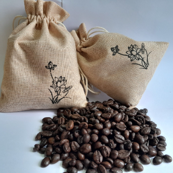 Best seller Natural Aroma Beads Scented Sachet Bag Customized Natural Linen Fabric Sack With Coffee beans 2024 Vietnam 6