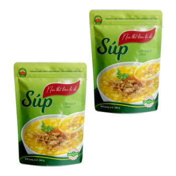 Grounded pork macaroni with squash soup Wholesale no added color ready to eat packing in bag Made in Vietnam Manufacturer 3