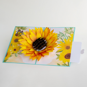 Mother Day Sunflower Card 3D Pop Up Unique Design Whole Creative Art Paper Best Choice Fast Delivery Customized From Vietnam 5