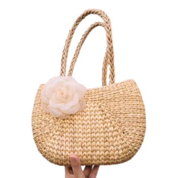 Water Hyacinth Bag Fast Delivery Rattan Bags Women For Gift Classic Style Light Brown Color From Vietnam Manufacturer 3