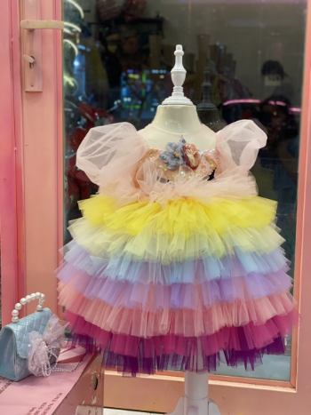 9 - Layer Luxury Princess Dresses Variety Beautiful Color High Quality using for Baby Girl Pack In Plastic Bag Made in Vietnam Manufacturer 2