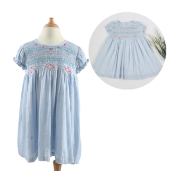 Fast Delivery Kids Girl Clothing Top Favorite Product Hand Smocked For Baby Girl Short Sleeve ODM From Vietnam Manufacturer 6