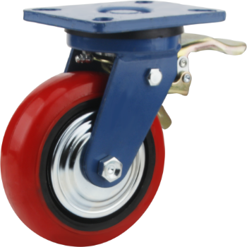 C610 Heavy Duty Castor High Quality Polyurethane 4" Castor With PU On Tricycle Cheap HERDAR OEM Made In Vietnam Manufacturer 5