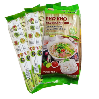 Vietnamese Instant Pho Rice Noodles No Fried Boiled Water Brewing Convenient Hot and Rice Noodles Single Package Packaging PA/PE 1