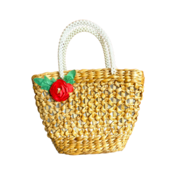 Special Item Water Hyacinth Purses Handbags Flower Decoration Decoration Diamond Lattice All Seasons Vietnam Manufacturer 7