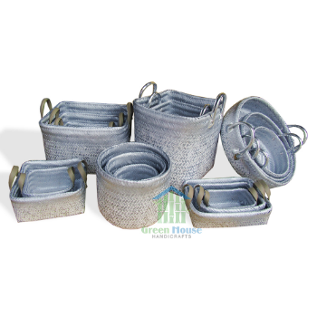 High Quality Seagrass Basket Handicraft with Home Decoration Living Room Customize Packing From GreenHouse VietNam Manufacture 3