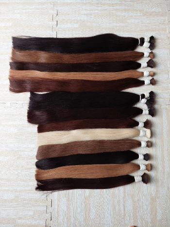 Human Hair Bulk OEM Services 100% Human Hair Unprocessed Raw Virgin Remy Hair Machine Double Weft Genius Weft From Vietnam 4