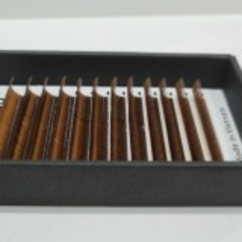 Fast Delivery BROWN Color Tray Eyelashes No Irritation Using For Beauty Service Customized Packaging Vietnam Manufacturer 