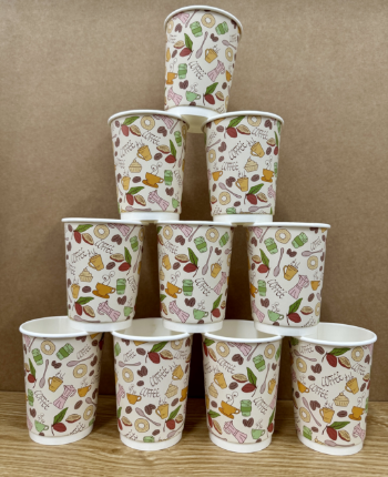 Paper Cups Double Wall 8oz/ 270ml Disposable Paper Cup Hot Selling Recyclable Customized Packing Size & Logo Carton Box 5