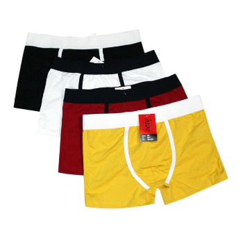 Wholesale Price Brief Boxers Men's Underwear 100% 4-Way Stretch Cotton Fabric Fashion Good Absorbency Breathable 7