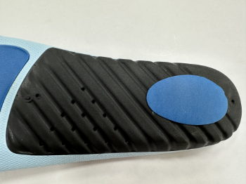 Blue PU Foam Black Eva Fabric Printed 3D Pattern Heel Pads For Shoes 2023 Sports Insoles Improved Performance Injury Protection 6