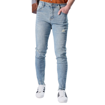Skinny Jeans For Men Good Quality Breathable In-Stock Items 2% Spandex + 98% Cotton Button Fly Vietnamese Manufacturer 3
