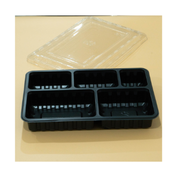 HIPS Plastic Tray Safe And Healthy Plastic Food Packaging Plastic Boxes 1 2 3 Compartments Takeaway Lunch Containers 6