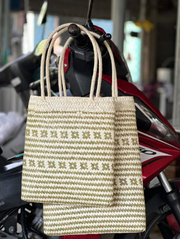 Hot Sell CheapRattan Webbing Cane With Real Cow Leather Women Tote Shopping Handbag For Beach Fashion Women Handbag HBRL-001 6