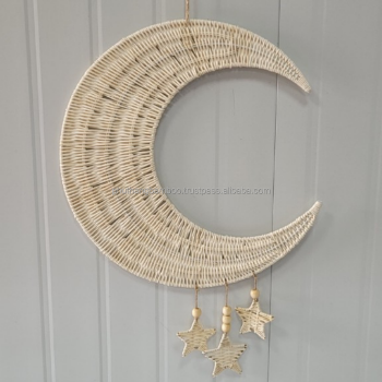 Hot Sale Eco Friendly Cheap Price Low MOQ Best Seller From Vietnam Top Grade Quality Custom Accept Order Moon Wall Decoration 5