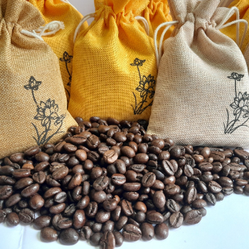 Best Product Natural Aroma Beads Scented Sachet Bag Customized Natural Linen Fabric Sack With Coffee beans 2024 Vietnam 6