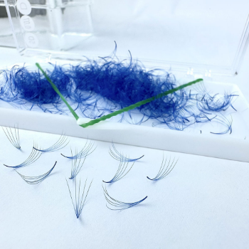 Color Eyelash 5D Volume Blue Handmade Volume Fans Pointy Base Black Competitive Price 8-15Mm Mink Personal Care Packaging Tray  7