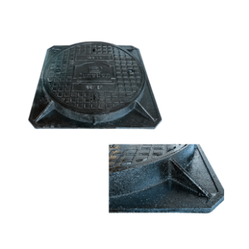 Manhole casting iron square Municipal road nodular cover settlement prevention 800*900 garage rain OEM ODM from Viet Nam 5