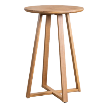 Wood Acacia Round Bar Table 70cm 4 Legs Factory Price Wood Outdoor Furniture Acacia Exterior Outdoor Furniture Modern Style 7