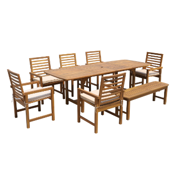 High Quality Garden Dining Table Sets Modern Style Factory Price Wooden Outdoor Furniture Vietnam Manufacturer 2