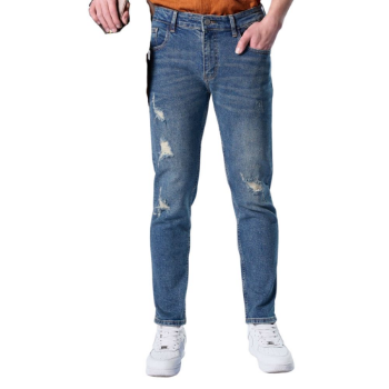 Jeans For Men High Quality Sustainable Oem Service 2% Spandex + 98% Cotton Low MOQ Zipper Fly Vietnam Manufacturer 1