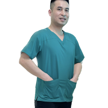 Scrubs Medical Scrubs Uniform Nurse Good Quality Shirt Well-priced WRAP Polybag Made in Vietnam Manufacturer 1