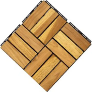 12-SLAT TEAK WOODEN DECK TILE 300X300X19MM Top Quality Outdoor Waterproof Hot Selling Supplier Manufacturer Custom Accept 3