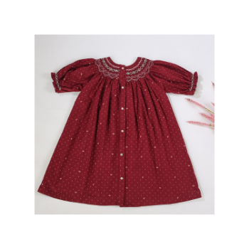 Hot Selling Smocked Dresses For Girls ODM And OEM For Baby Girl Short Sleeve ODM From Vietnam Manufacturer 3