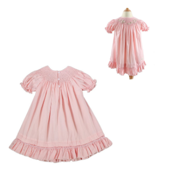 Good Quality Girls Boutique Clothing Hand Smocked For Baby Girl Short Sleeve ODM High Grade Product Vietnam Manufacturer 5