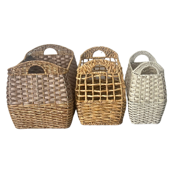 Set Of 3 Oval And Rectangular Shapes Competitive Price Storage Baskets Binh An Thinh Handicraft OEM ODM Service Made In Vietnam 4