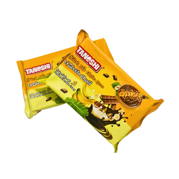 Biscuits Wafers Roll Chocolate Banana Tanoshi Brand Customized Packaging Accepted OEM/ODM Services From Vietnam Manufacturer 5