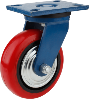 Polyurethane 4" C610 Heavy Duty Castor High Quality Castor With PU On Tricycle Cheap HERDAR OEM Made In Vietnam Manufacturer 7