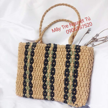 Vietnam Bags Travel Beach Woven Handbag Woven Shoulder Bag Beach Bag Crochet Knit Purse for Women Girl  From Manufacturer Vietnam 6