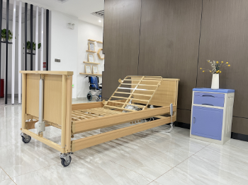 Hospital Care Bed Elderly Bed Factory Price With Wood Patient Foldable Hospital Bed Medical Surgery Hospital Equipment 2