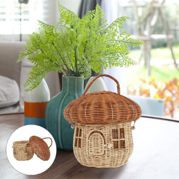 High Quality Mushroom Rattan Storage Basket Rattan Plant Stand Home Decoration Made In Vietnam Wholesale Vietnam Manufacturer 4