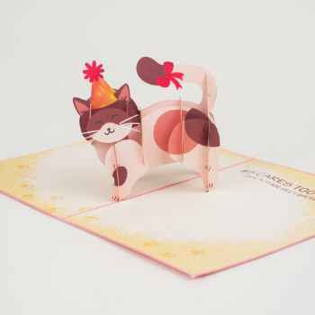 Greeting Cards 3D Pop Up Cat 3D Card Colorful Luxury Good Price Offset Printing Customized Made In Vietnam 7