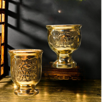 Lotus Wine Goblet Wholesale Water Goblets Best Choice New Arrivals Using For Many Industries Decoration Customized Packing 3